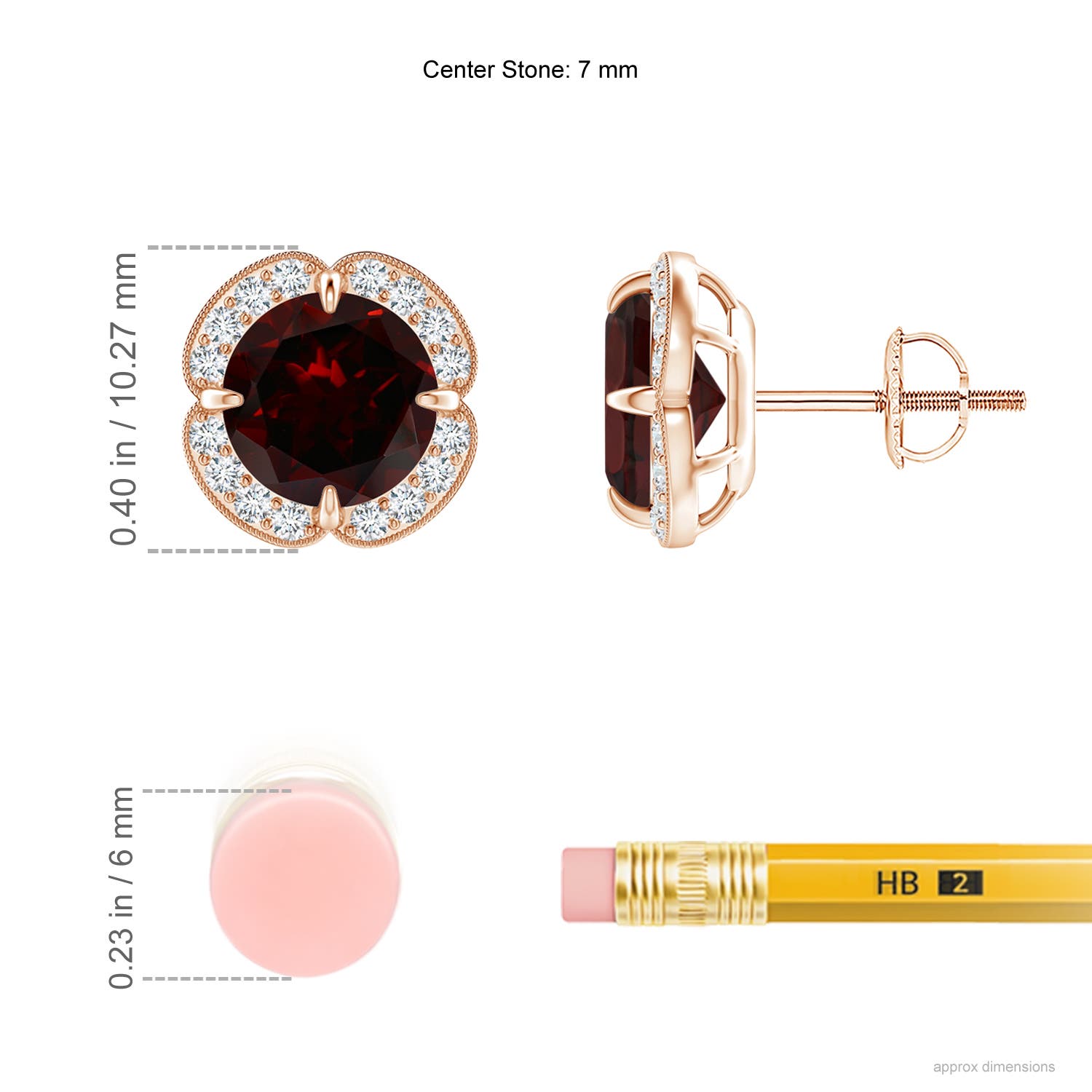 A - Garnet / 3.26 CT / 14 KT Rose Gold