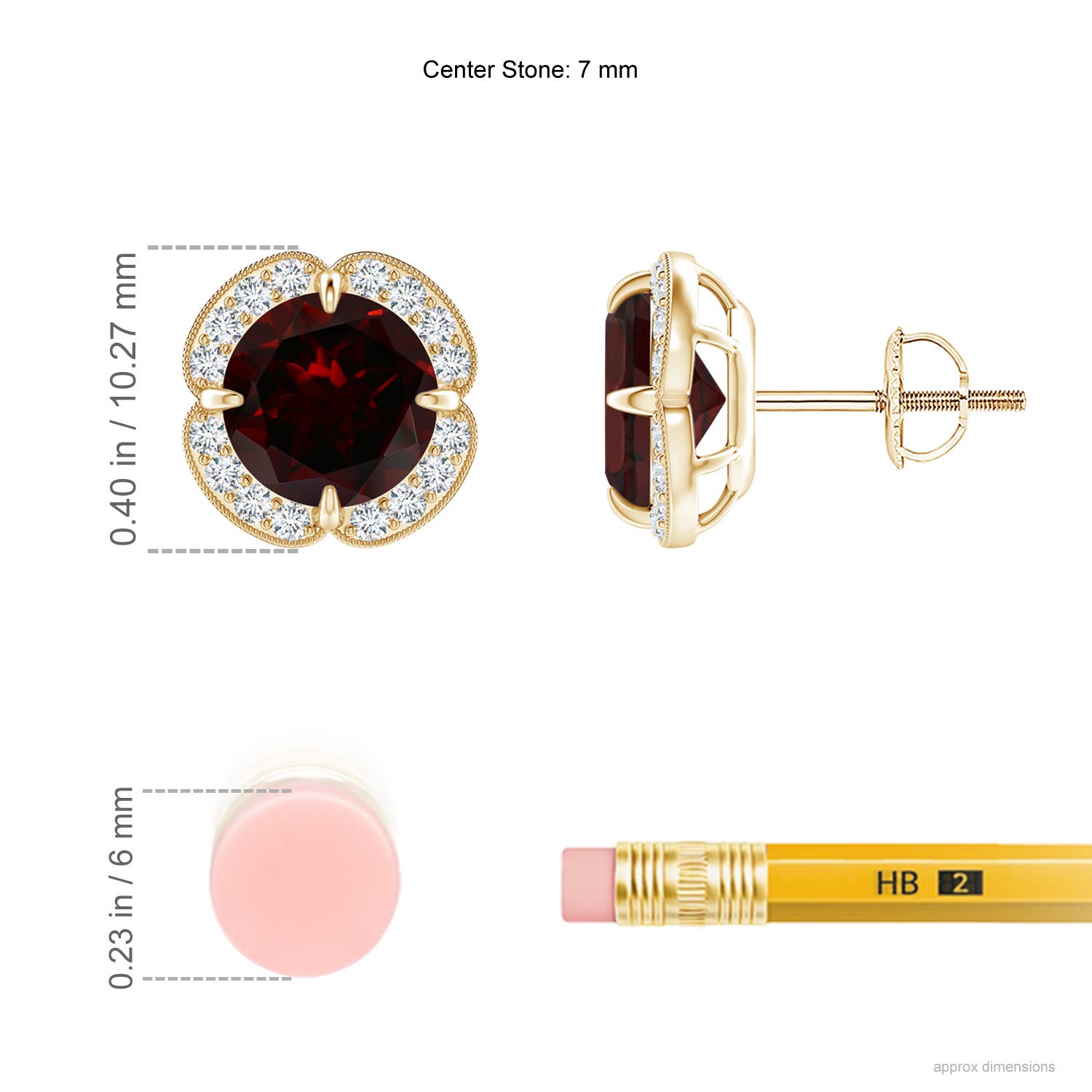 A - Garnet / 3.26 CT / 14 KT Yellow Gold