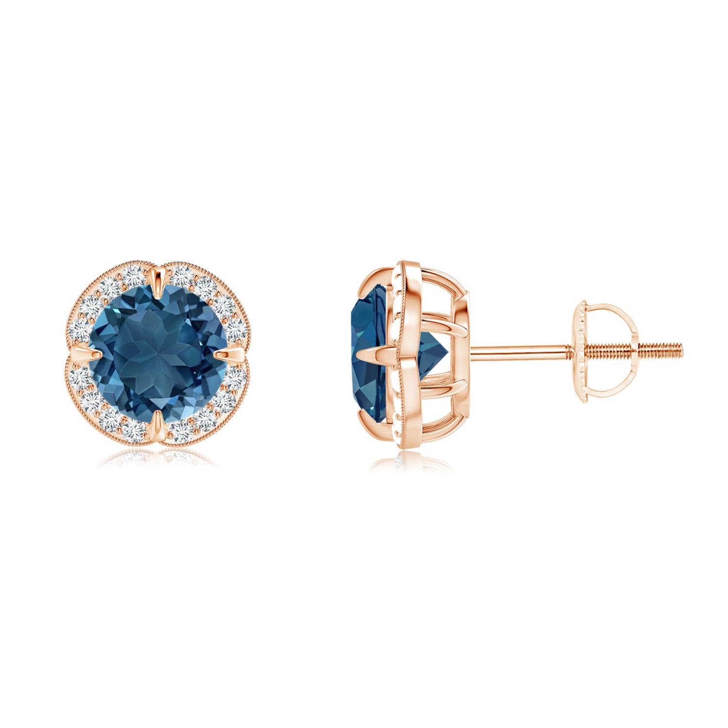 AA - London Blue Topaz / 2.09 CT / 14 KT Rose Gold