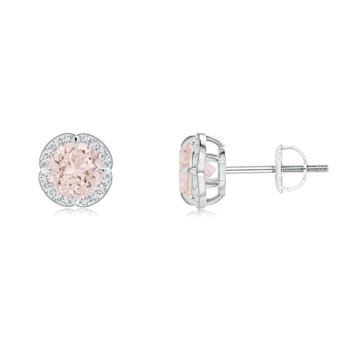 A - Morganite / 0.94 CT / 14 KT White Gold