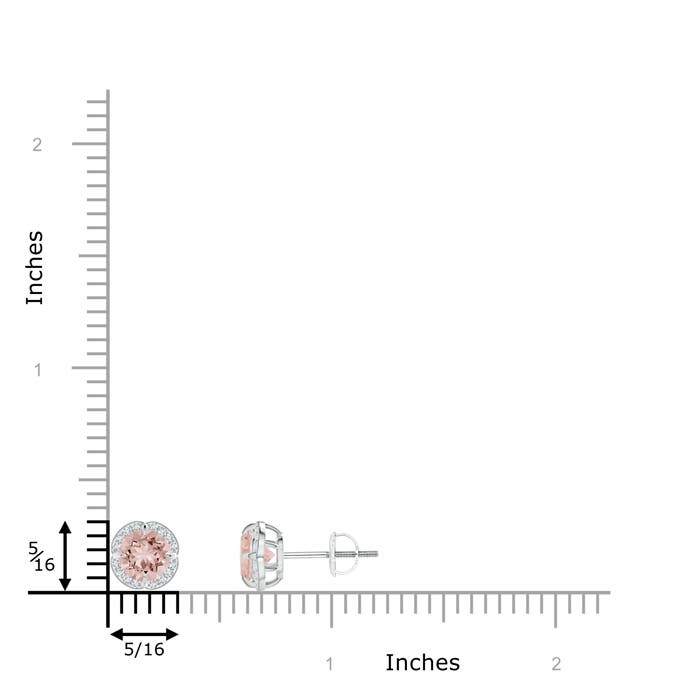 AAAA - Morganite / 0.94 CT / 14 KT White Gold