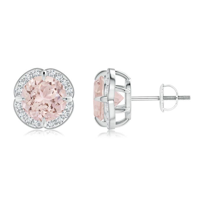 A - Morganite / 2.46 CT / 14 KT White Gold