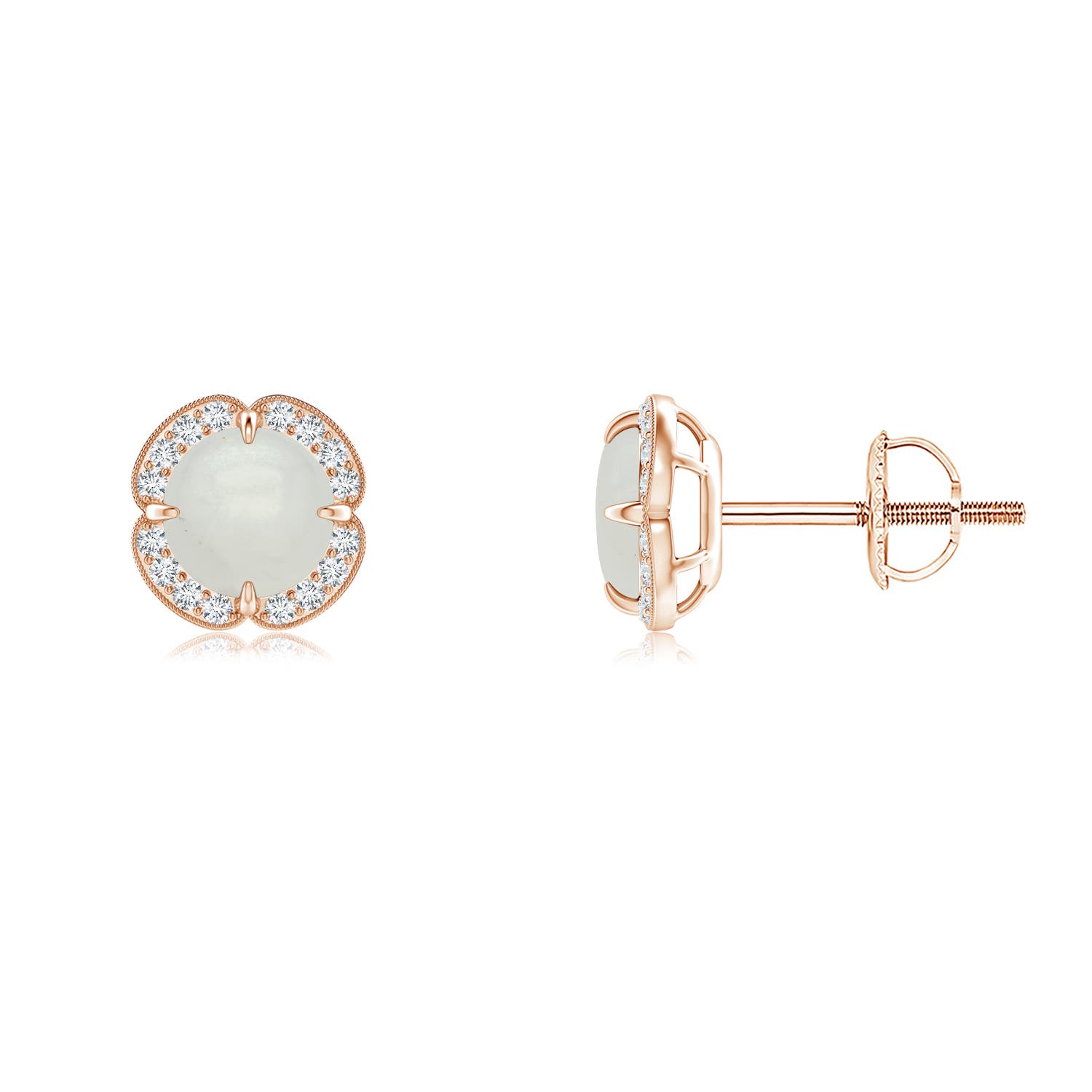 A - Moonstone / 1 CT / 14 KT Rose Gold