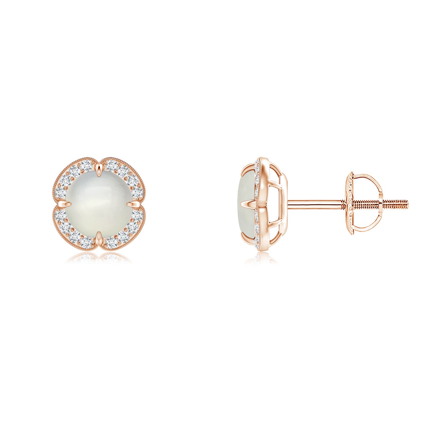 AAA - Moonstone / 1 CT / 14 KT Rose Gold