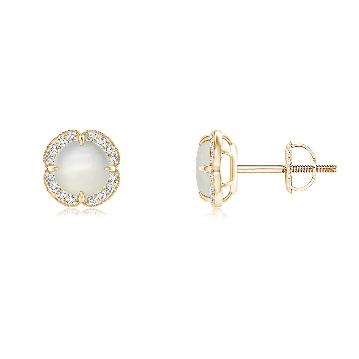 AAA - Moonstone / 1 CT / 14 KT Yellow Gold