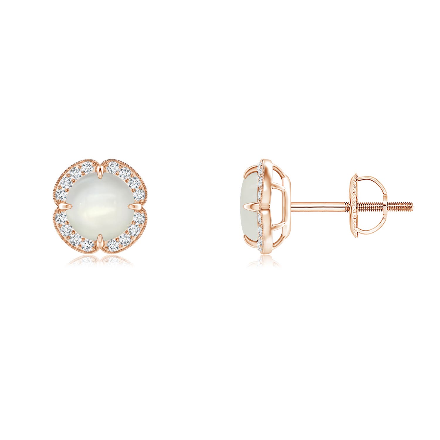 AAAA - Moonstone / 1 CT / 14 KT Rose Gold