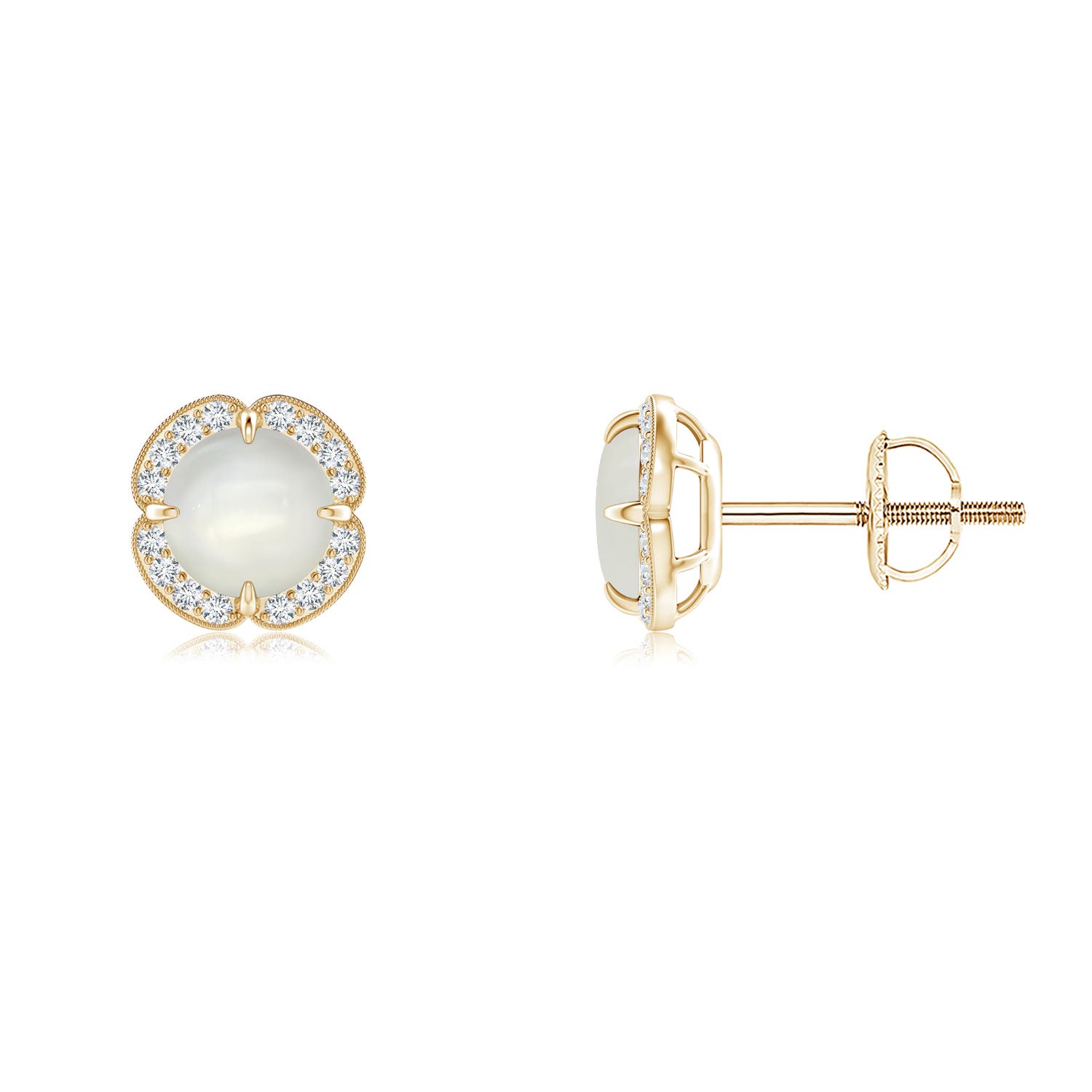 AAAA - Moonstone / 1 CT / 14 KT Yellow Gold