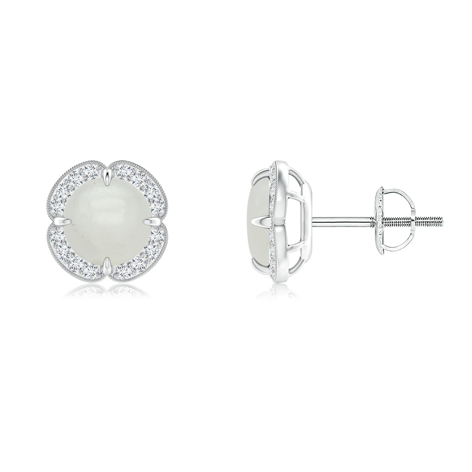 A - Moonstone / 1.79 CT / 14 KT White Gold