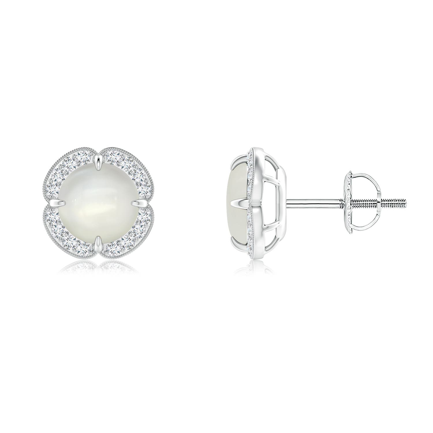 AAAA - Moonstone / 1.79 CT / 14 KT White Gold