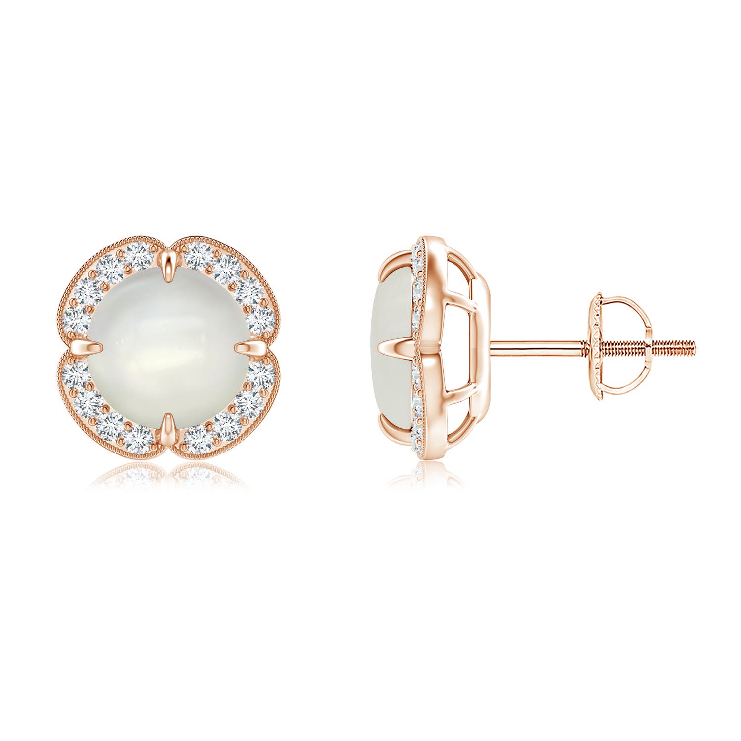 AAAA - Moonstone / 2.76 CT / 14 KT Rose Gold