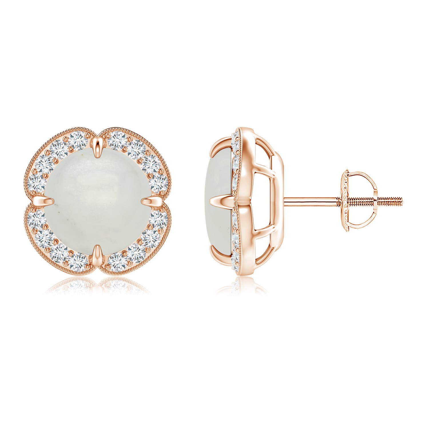 A - Moonstone / 4.25 CT / 14 KT Rose Gold