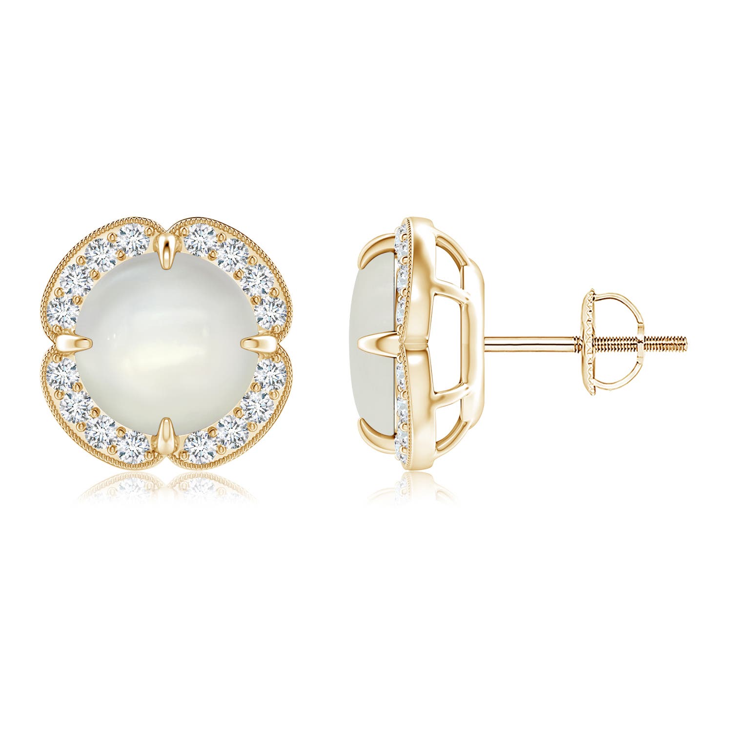 AAAA - Moonstone / 4.25 CT / 14 KT Yellow Gold