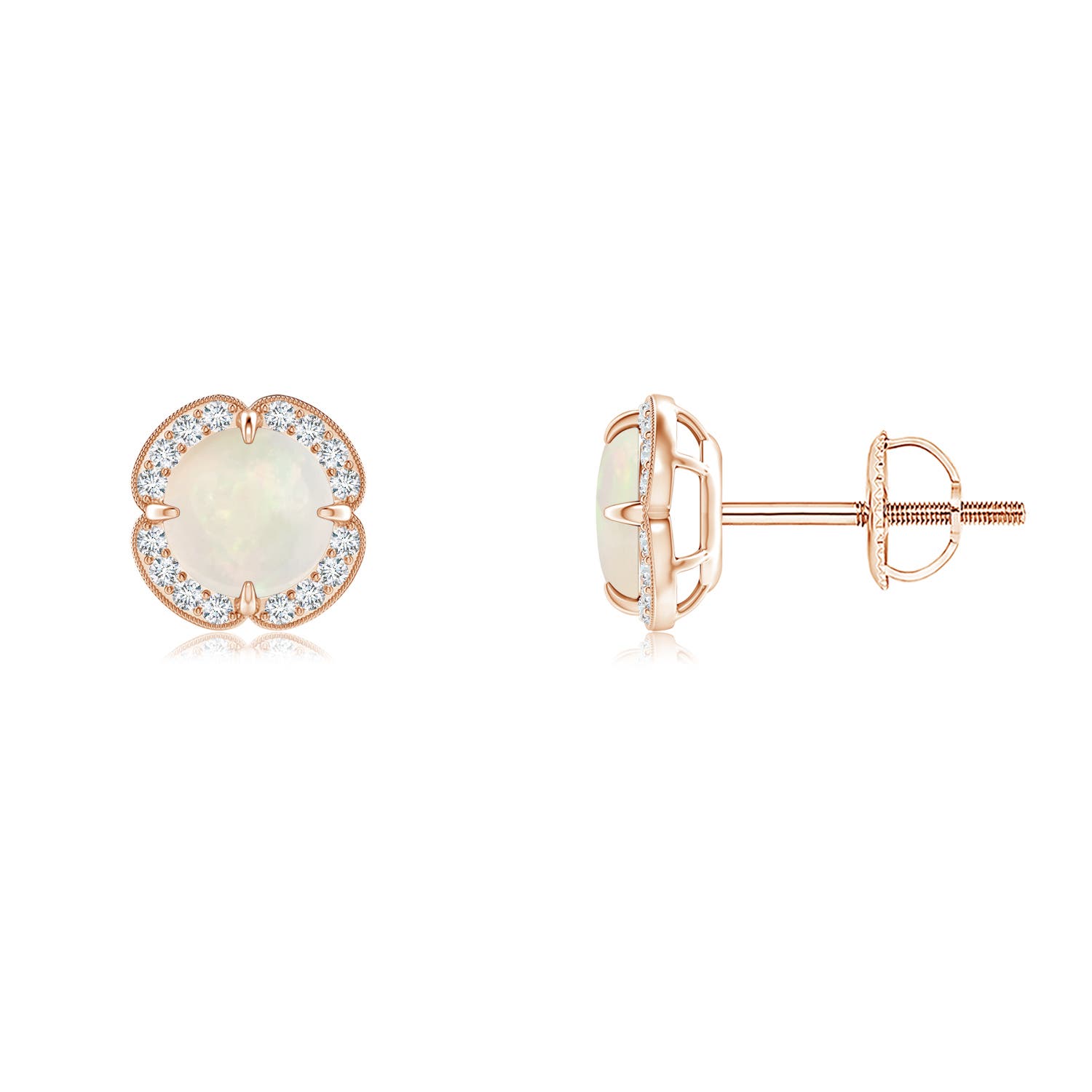 A - Opal / 0.76 CT / 14 KT Rose Gold