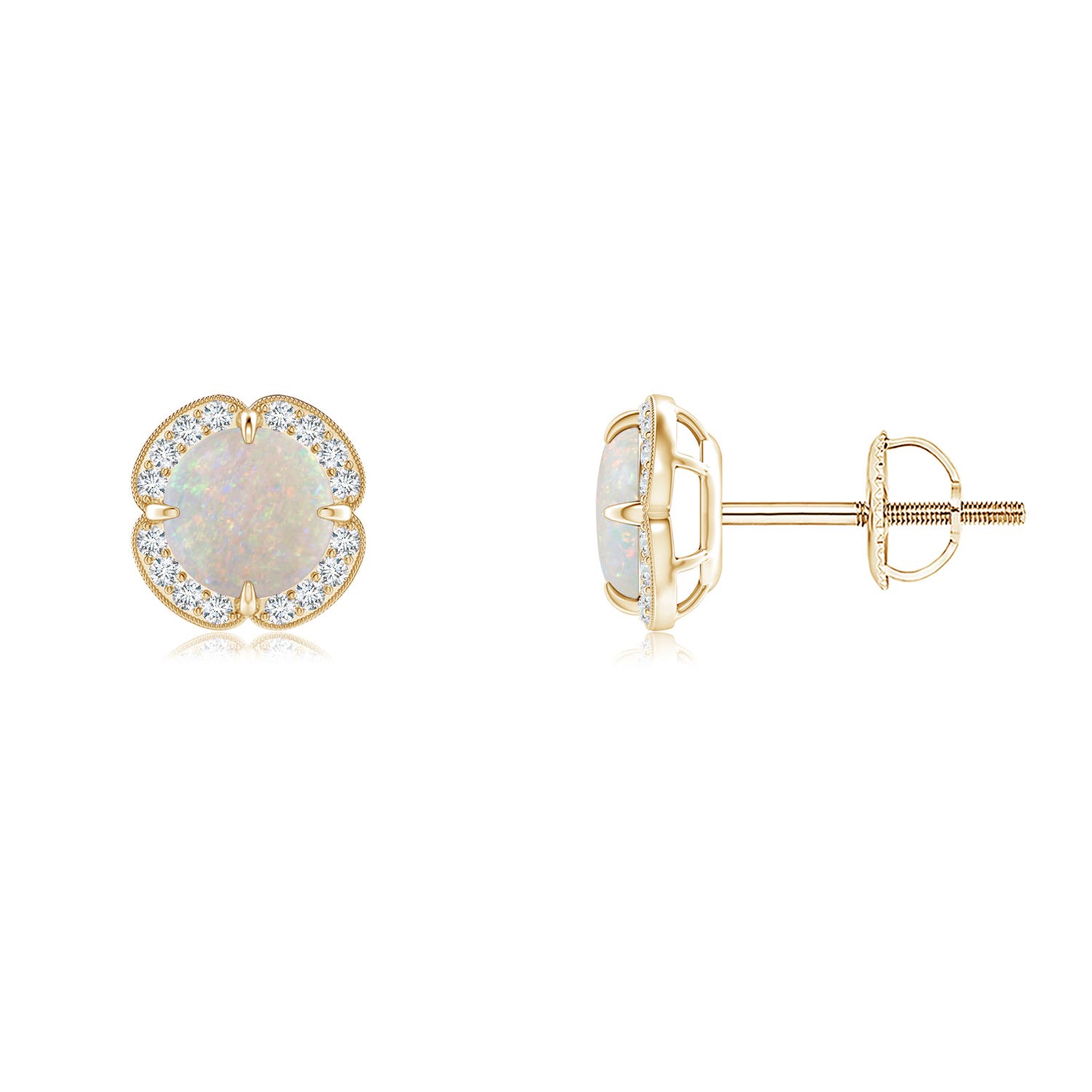 AA - Opal / 0.76 CT / 14 KT Yellow Gold