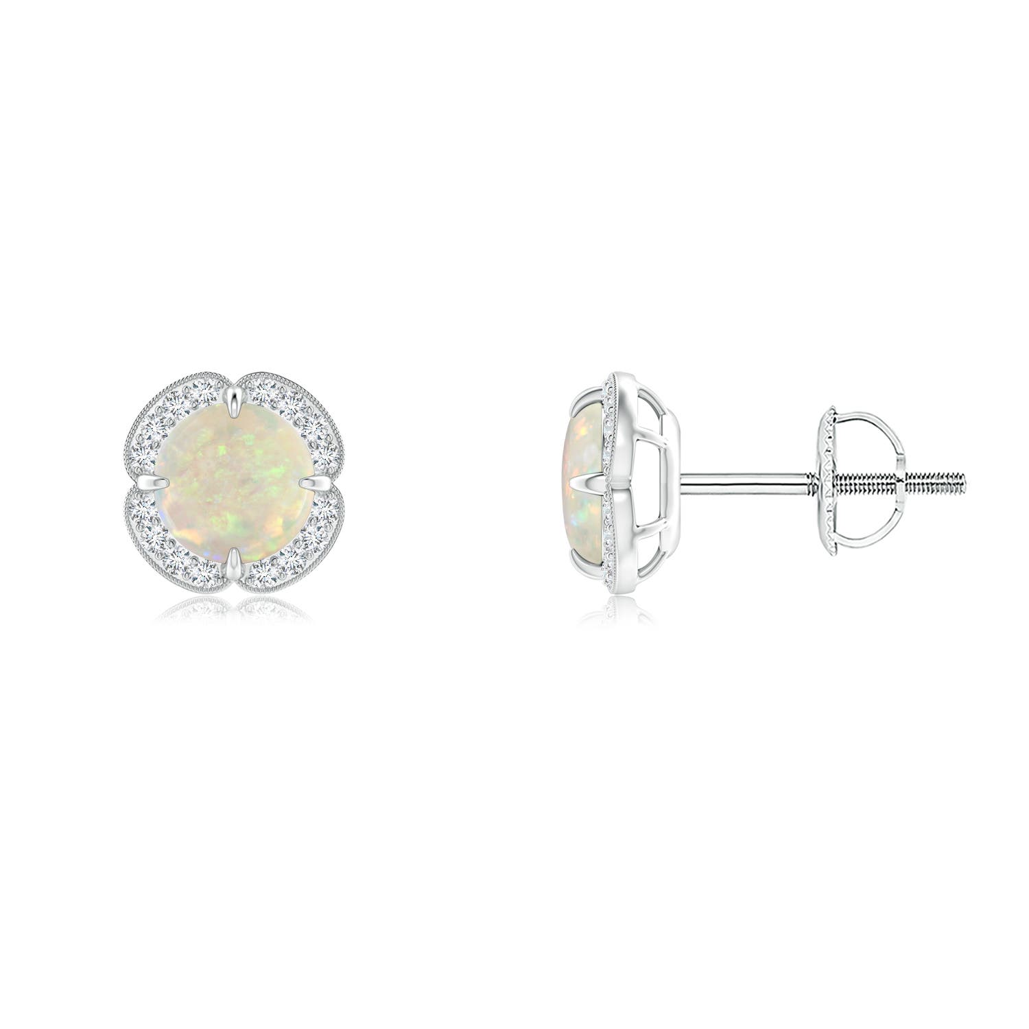 AAA - Opal / 0.76 CT / 14 KT White Gold