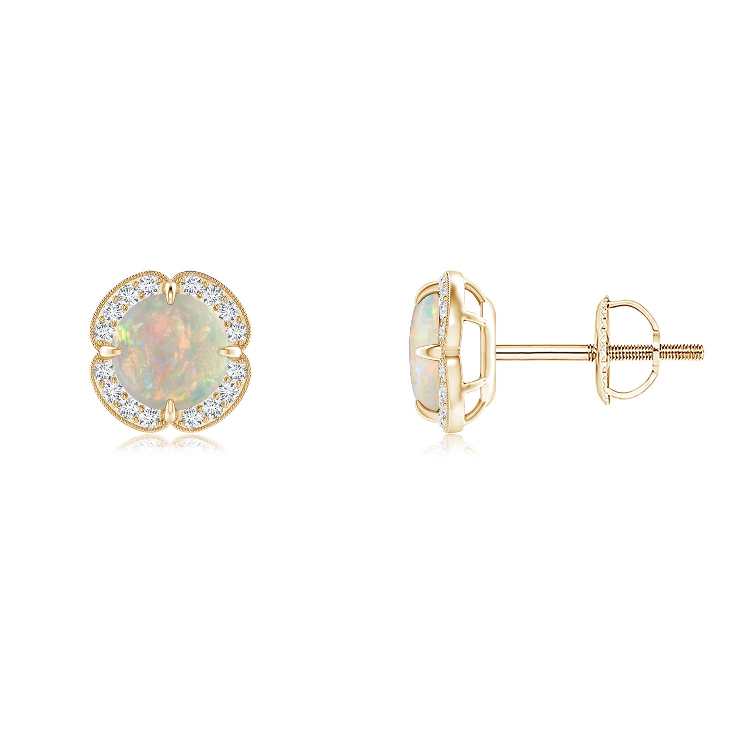 AAAA - Opal / 0.76 CT / 14 KT Yellow Gold