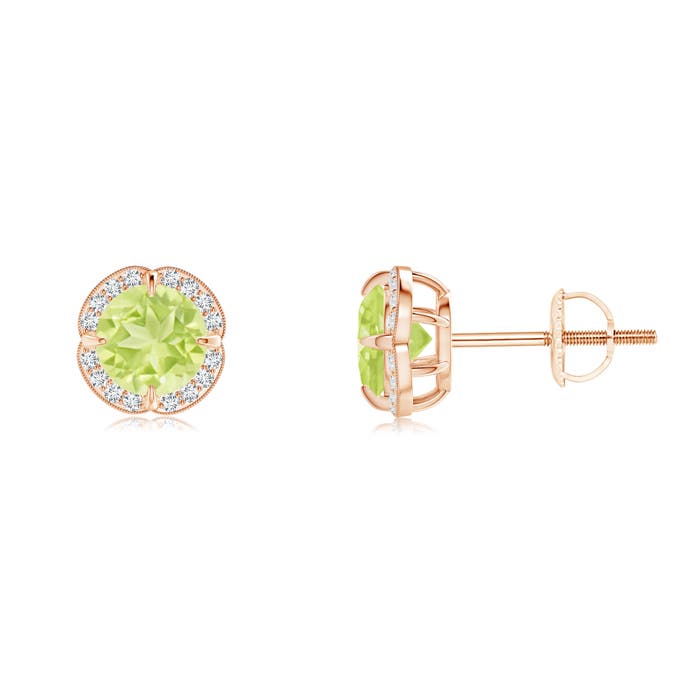 A - Peridot / 1.2 CT / 14 KT Rose Gold