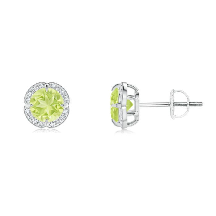 A - Peridot / 1.2 CT / 14 KT White Gold