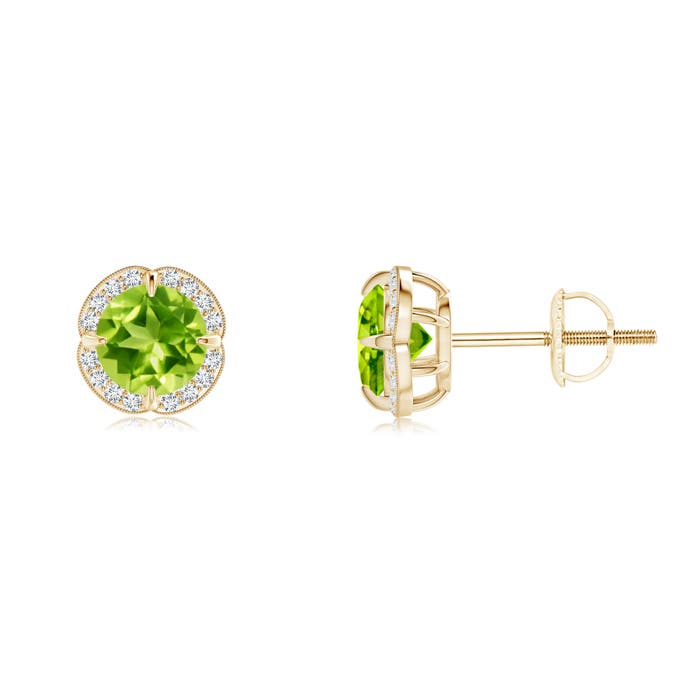 AAA - Peridot / 1.2 CT / 14 KT Yellow Gold