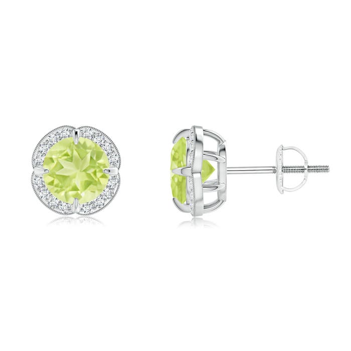 A - Peridot / 2.09 CT / 14 KT White Gold