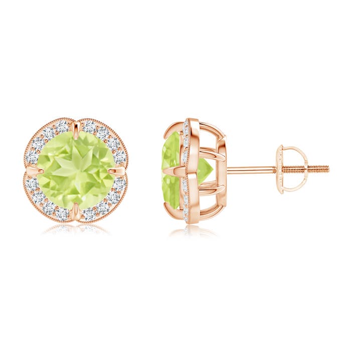 A - Peridot / 3.06 CT / 14 KT Rose Gold