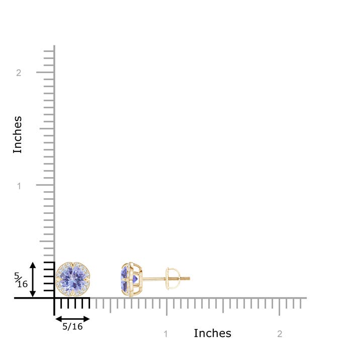 AA - Tanzanite / 1.1 CT / 14 KT Yellow Gold