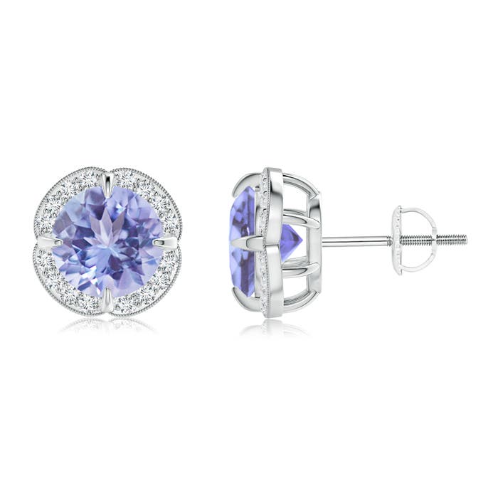 A - Tanzanite / 3.16 CT / 14 KT White Gold