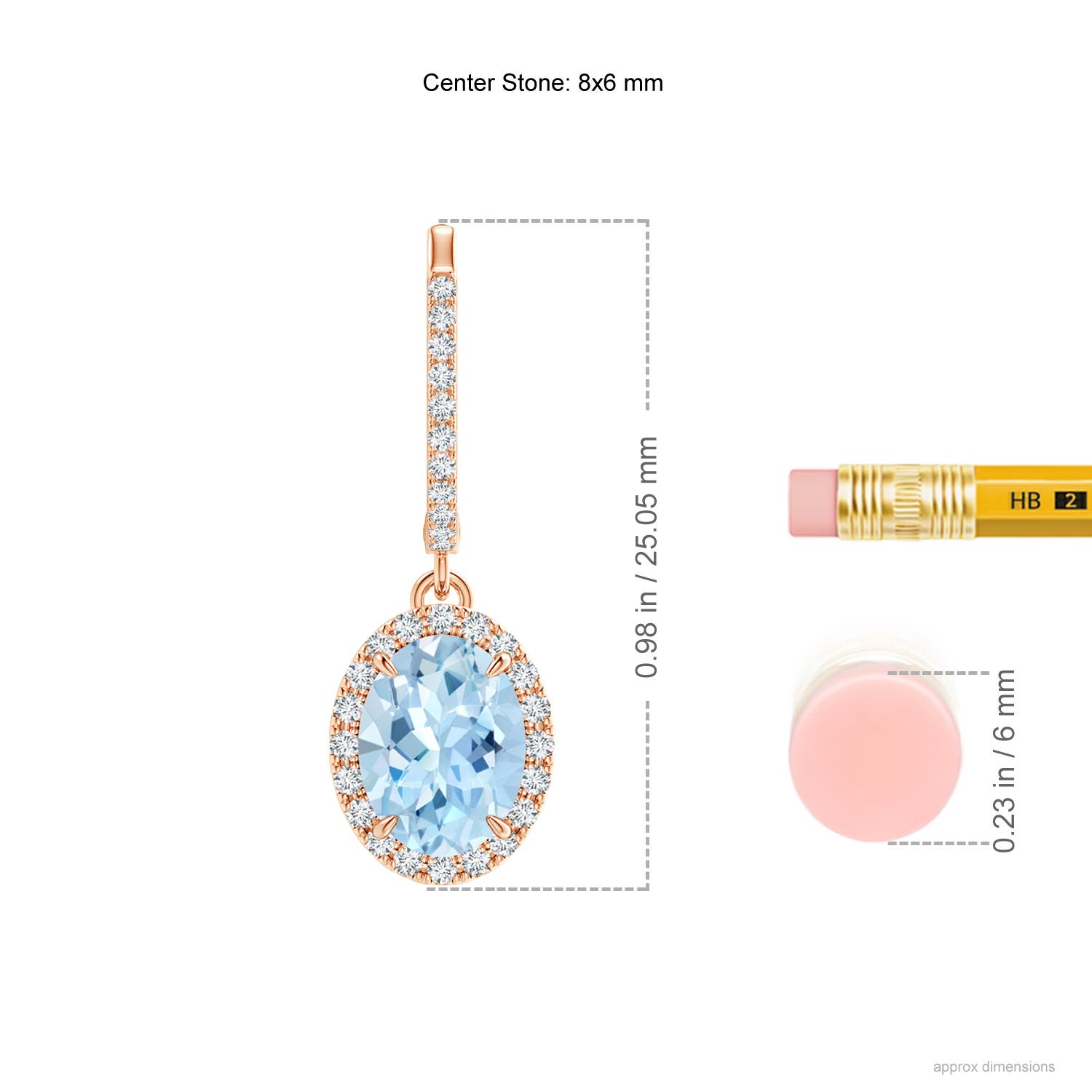 AAA - Aquamarine / 2.35 CT / 14 KT Rose Gold