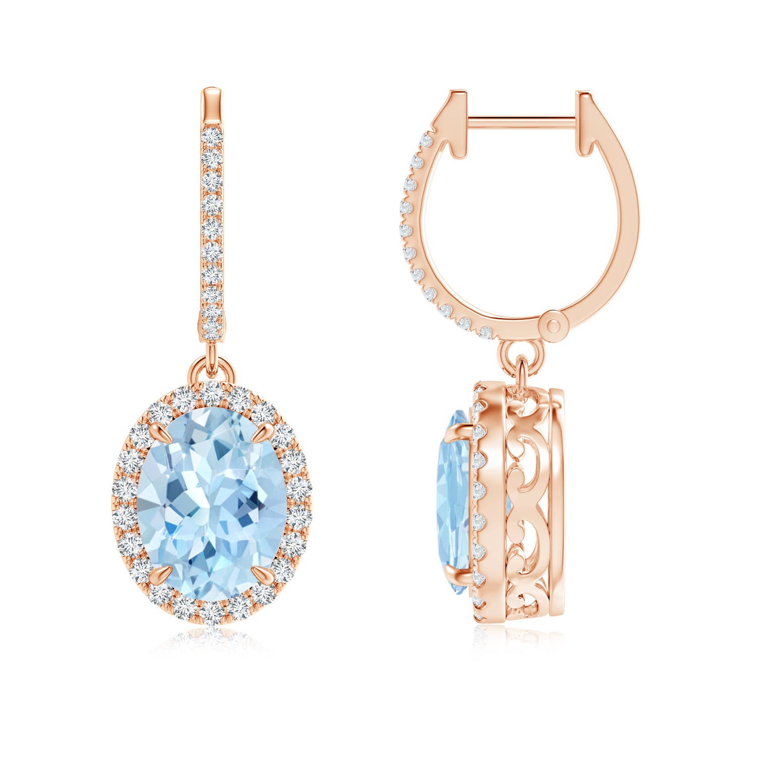 AAA - Aquamarine / 3.46 CT / 14 KT Rose Gold