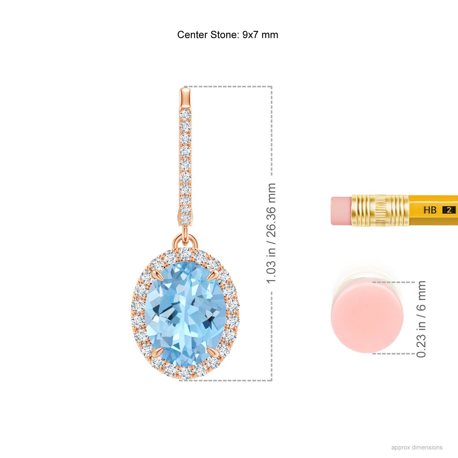 AAAA - Aquamarine / 3.46 CT / 14 KT Rose Gold