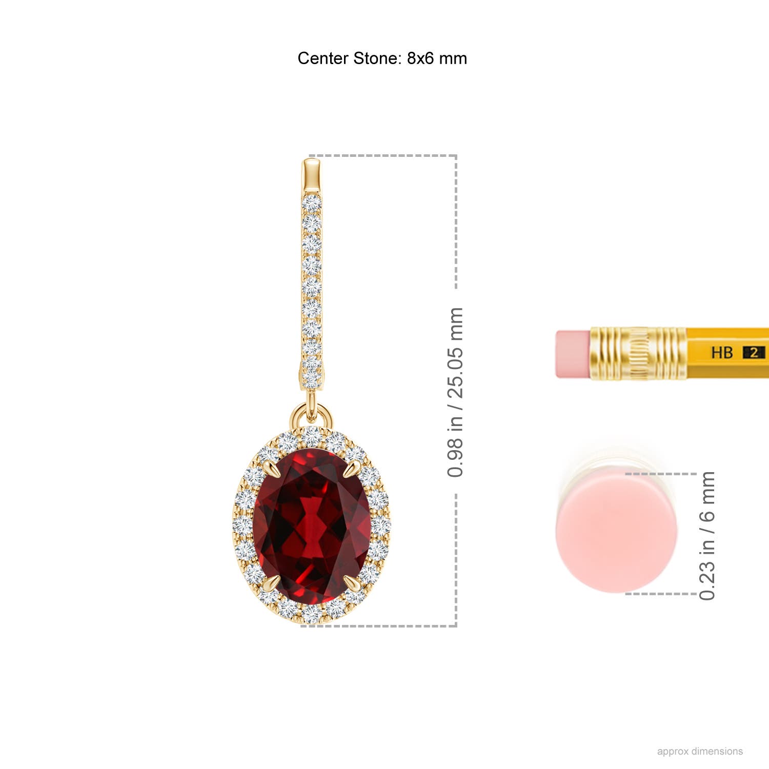 AAAA - Garnet / 3.25 CT / 14 KT Yellow Gold