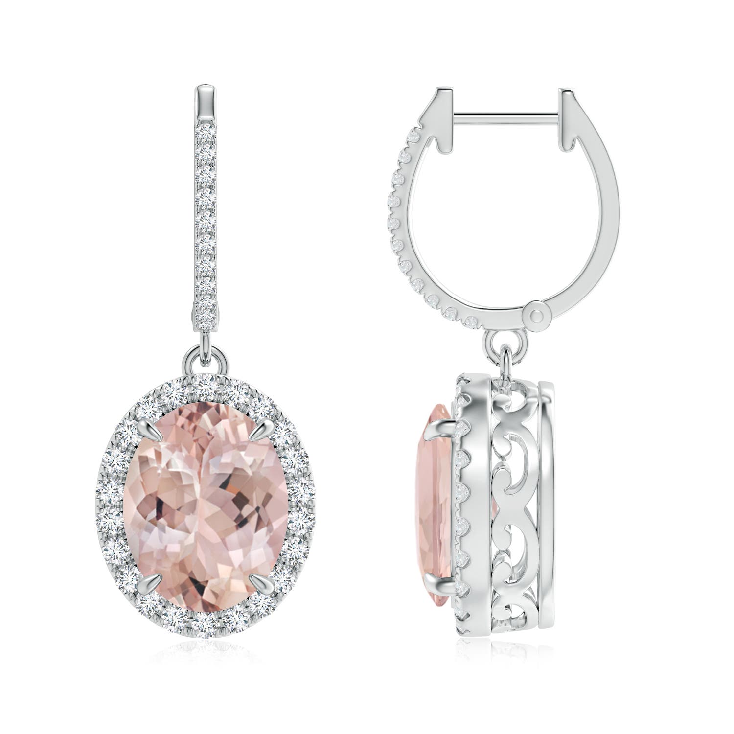 AA - Morganite / 5.55 CT / 14 KT White Gold