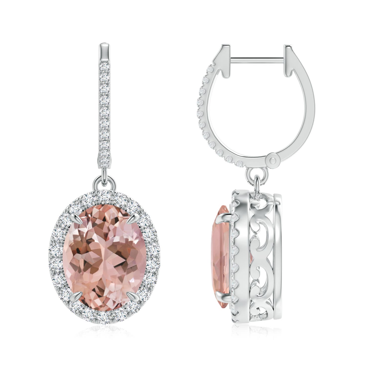 AAAA - Morganite / 5.55 CT / 14 KT White Gold