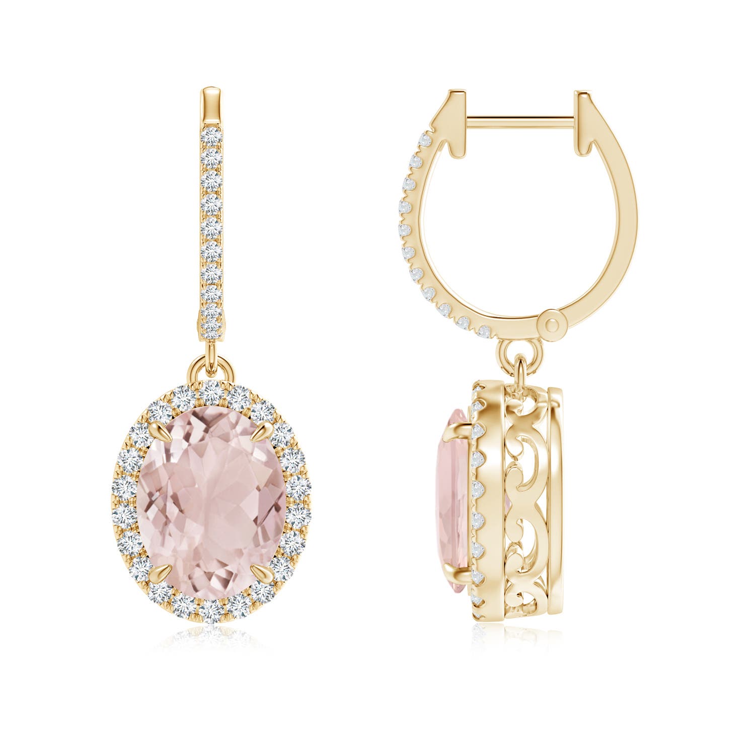 A - Morganite / 3.76 CT / 14 KT Yellow Gold