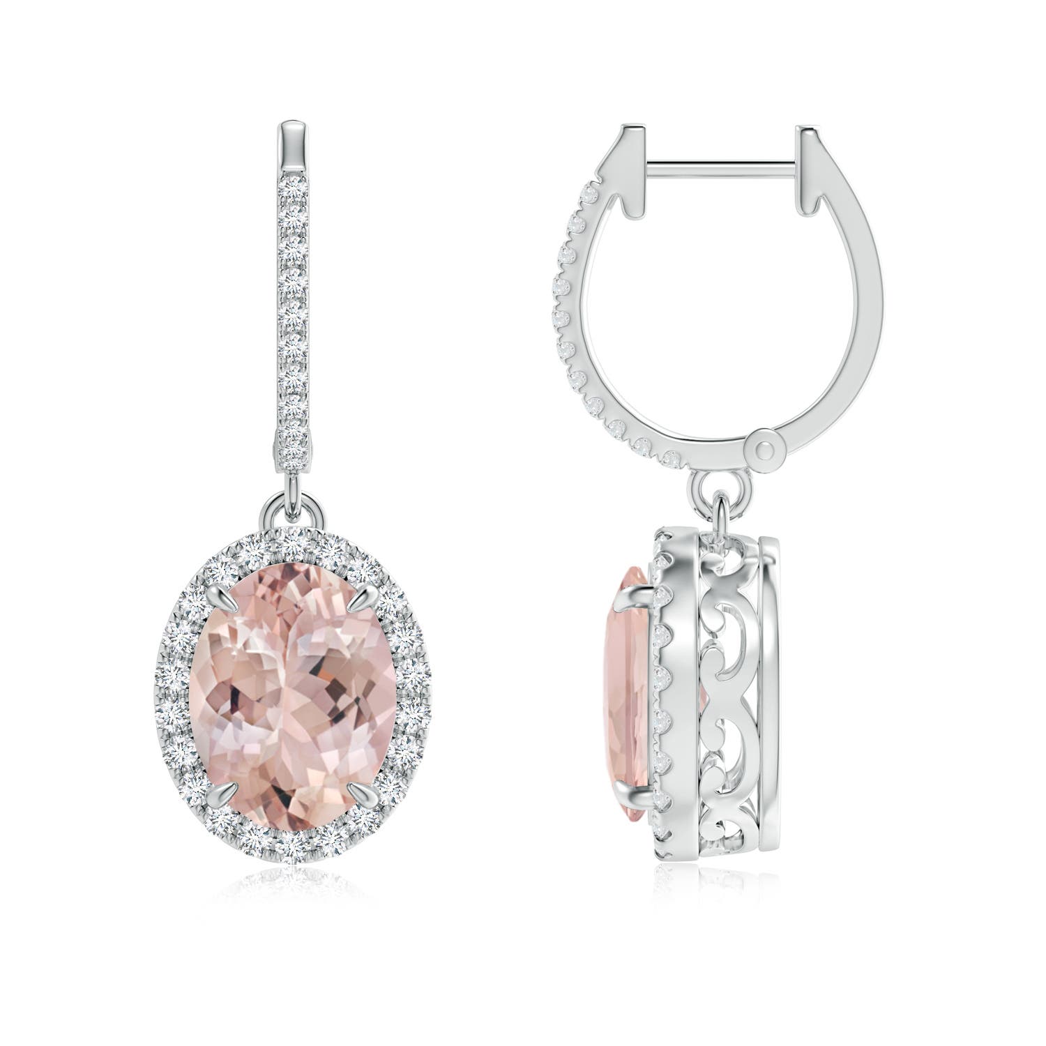 AA - Morganite / 3.76 CT / 14 KT White Gold