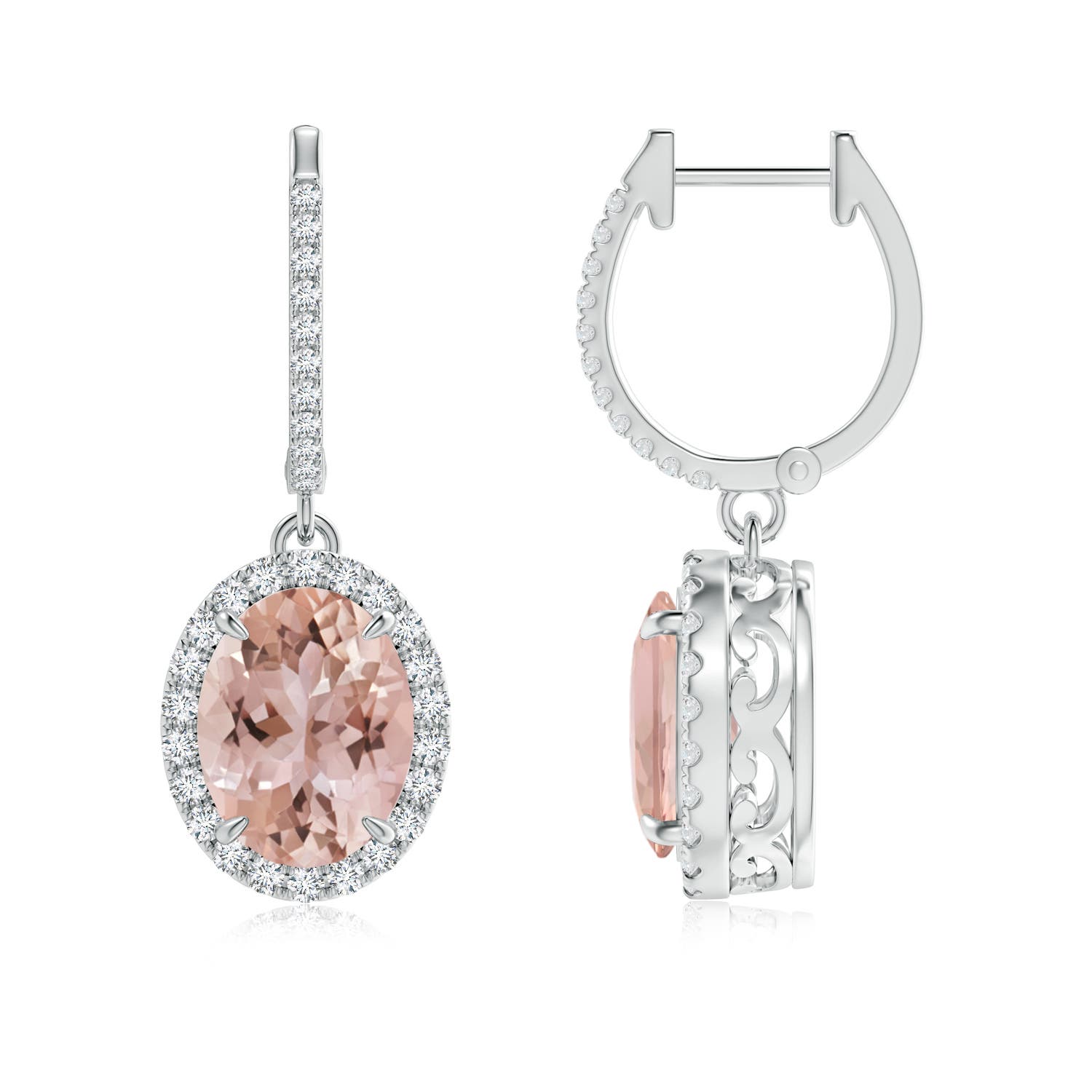 AAA - Morganite / 3.76 CT / 14 KT White Gold