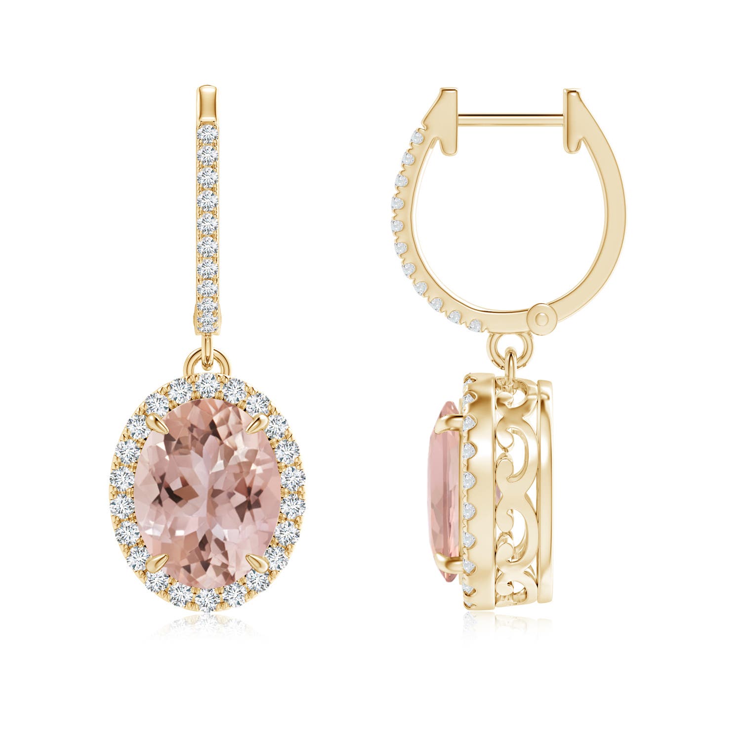 AAA - Morganite / 3.76 CT / 14 KT Yellow Gold