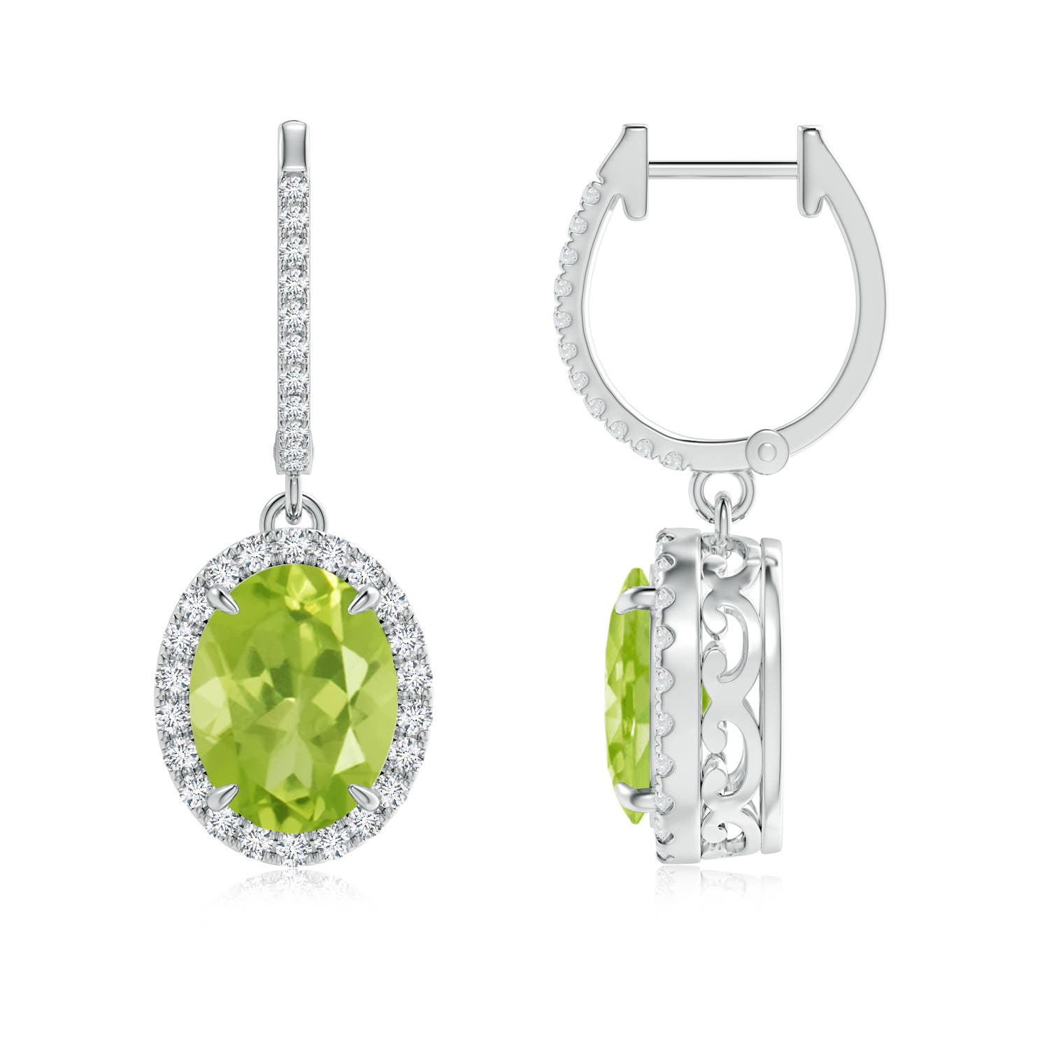 AA - Peridot / 4.26 CT / 14 KT White Gold