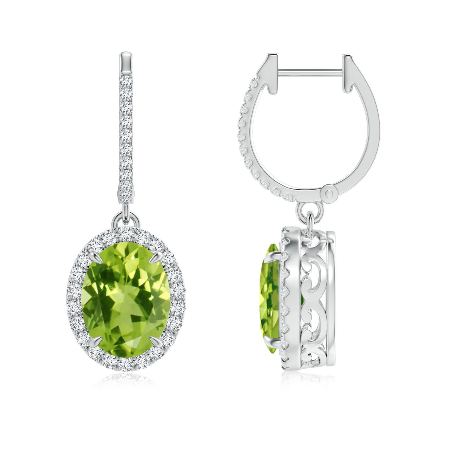 AAA - Peridot / 4.26 CT / 14 KT White Gold