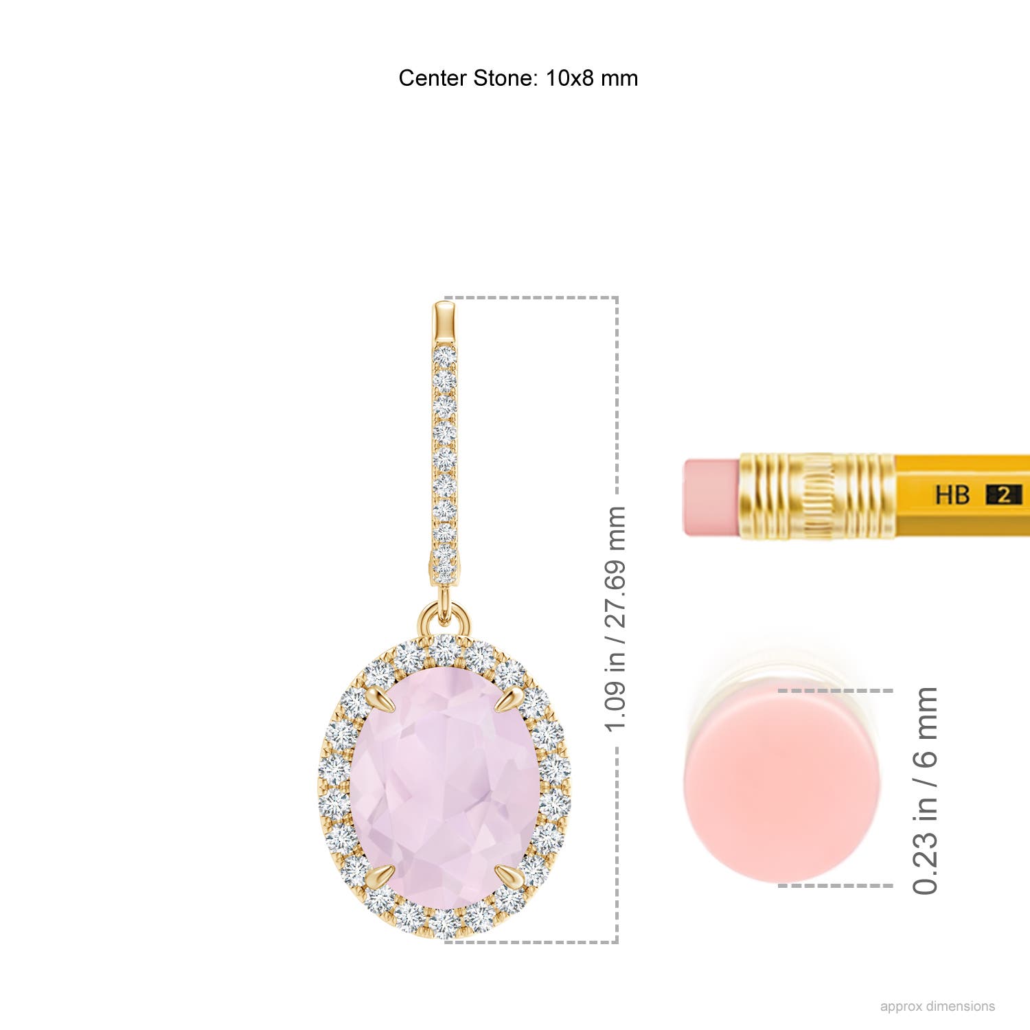 A - Rose Quartz / 4.95 CT / 14 KT Yellow Gold