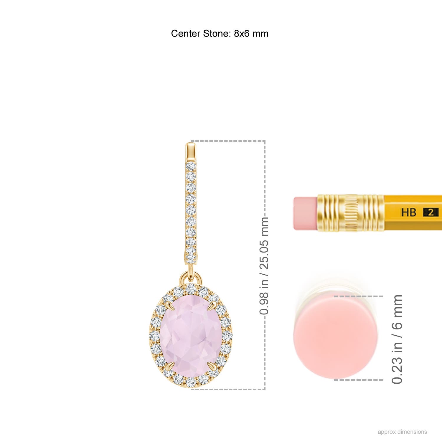 A - Rose Quartz / 2.35 CT / 14 KT Yellow Gold