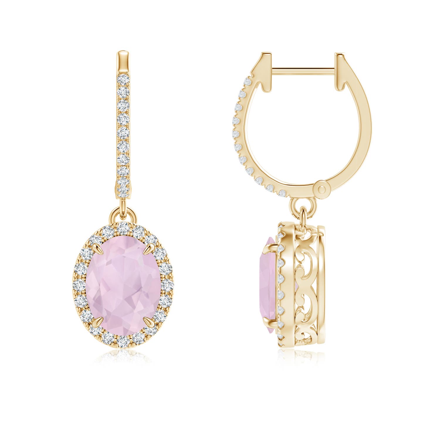 AA - Rose Quartz / 2.35 CT / 14 KT Yellow Gold