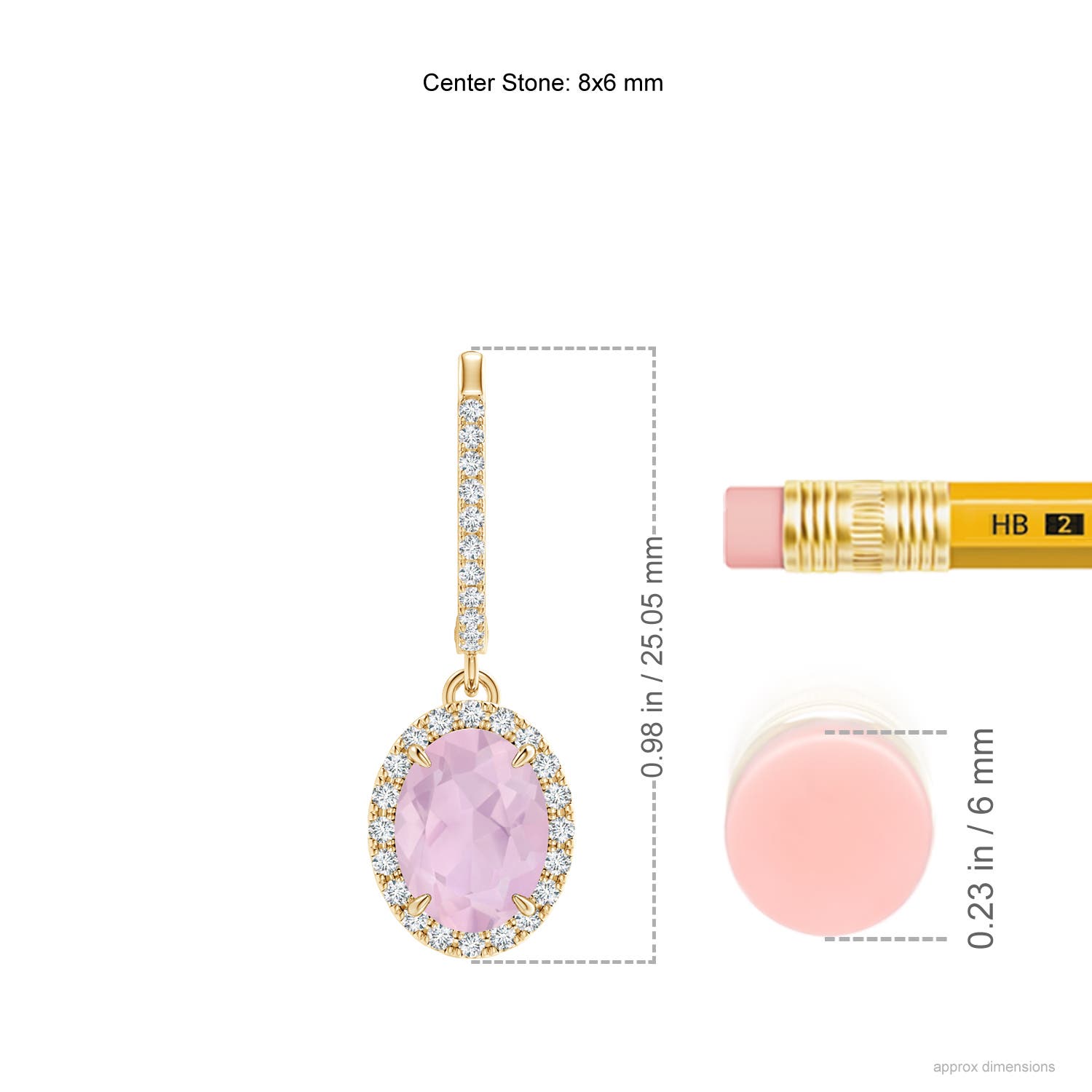 AAA - Rose Quartz / 2.35 CT / 14 KT Yellow Gold