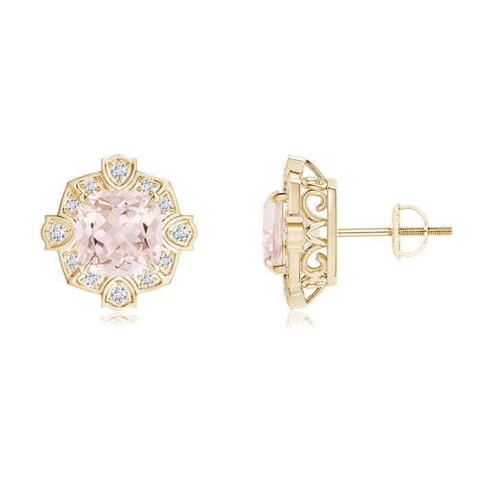 A - Morganite / 2.59 CT / 14 KT Yellow Gold