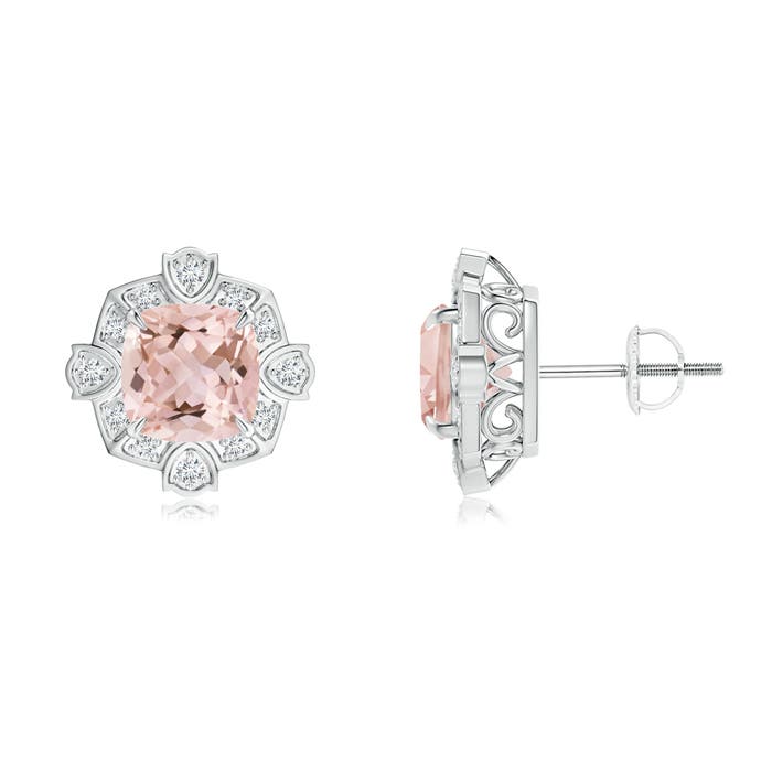 AAAA - Morganite / 2.59 CT / 14 KT White Gold