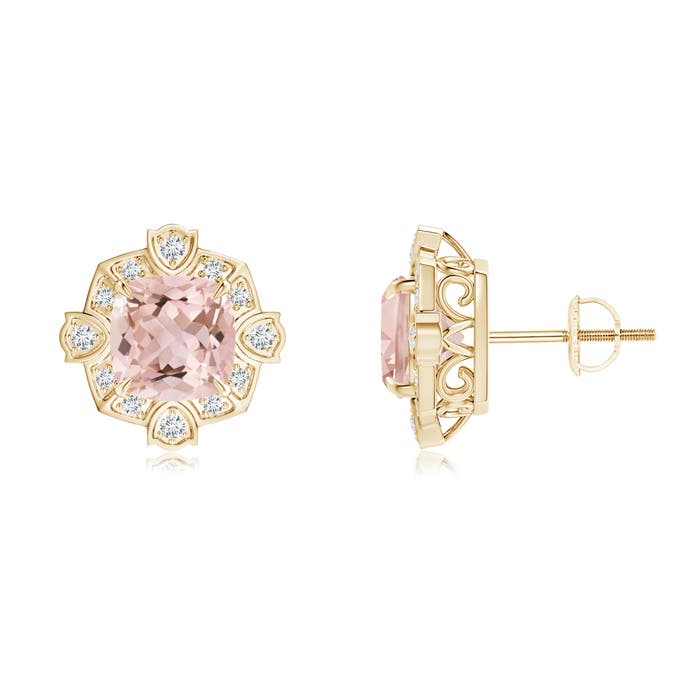 AAAA - Morganite / 2.59 CT / 14 KT Yellow Gold