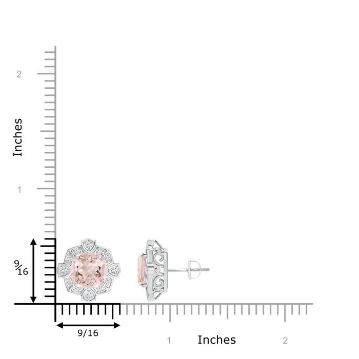 A - Morganite / 3.84 CT / 14 KT White Gold