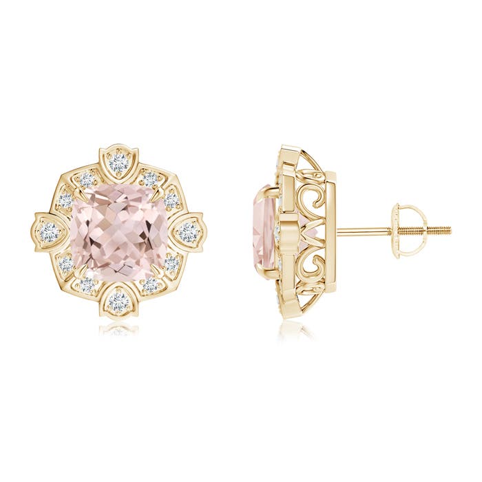 A - Morganite / 3.84 CT / 14 KT Yellow Gold