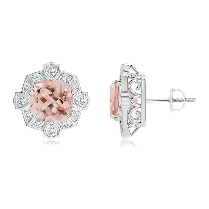 AAA - Morganite / 3.84 CT / 14 KT White Gold