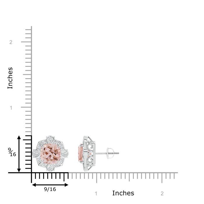 AAA - Morganite / 3.84 CT / 14 KT White Gold